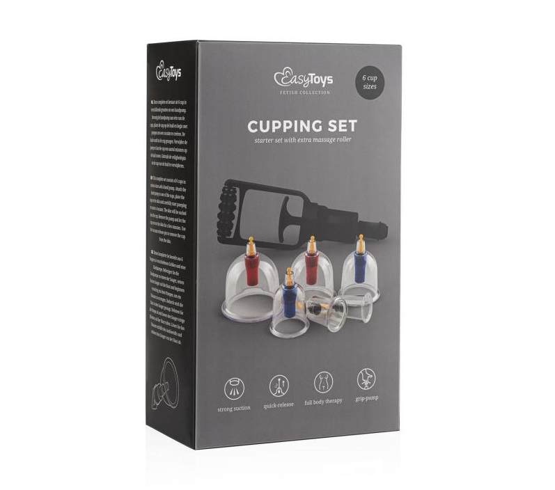 This cupping set with extra massage roller is perfect for be... Easytoys - Cupping Pump Set photo-6