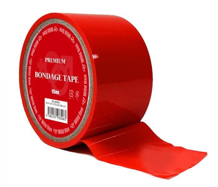 Bondage tape that sticks to each other only and does not sti... SSI - Bondage Tape Premium 15m - Red photo-4