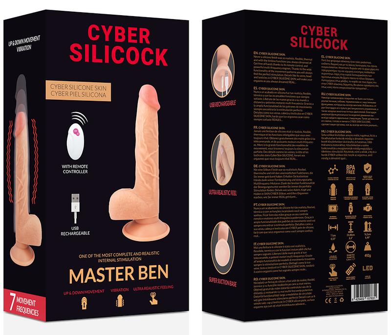 Never a silicone finish was so realistic, flexible, thermal,... Cyber Silicock - Master Ben Up&Down Vibro Dildo photo-8