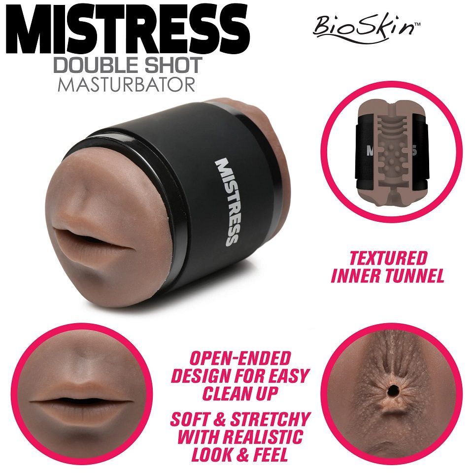 Stroke a juicy, tight butthole or slide your shaft down your... Mistress - Double Shot Ass And Mouth - Dark photo-3