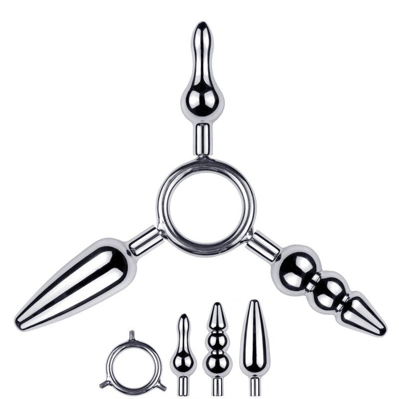 MT - Triple Anal Plug - Silver photo-3