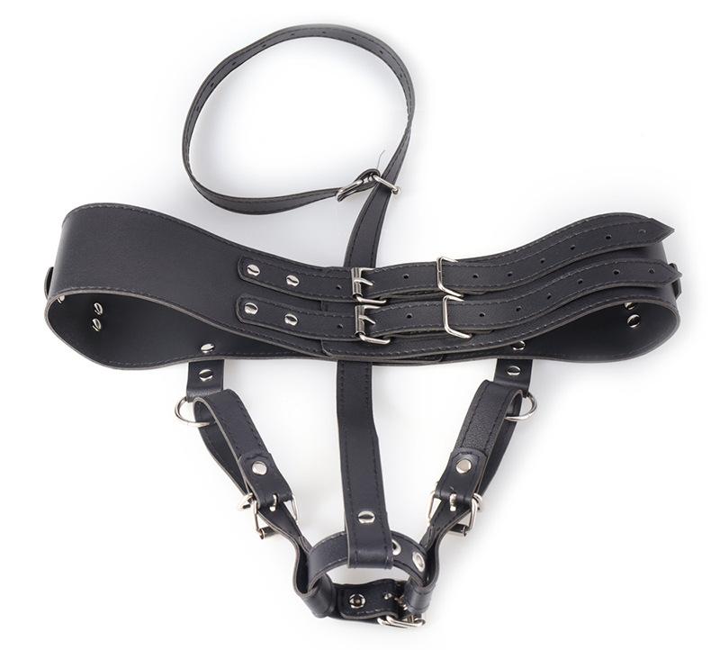 High grade PU leather orgasm belt massager holder unisize fo... MT - Orgasm Belt Massager Holder - Black photo-10