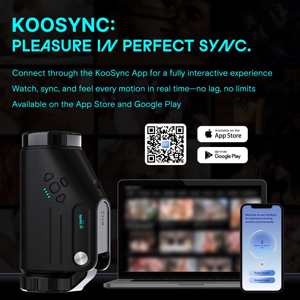 KAOTIK - The Shotty 旋转抽插震动双头智能飞机杯 - 黑色 照片-17