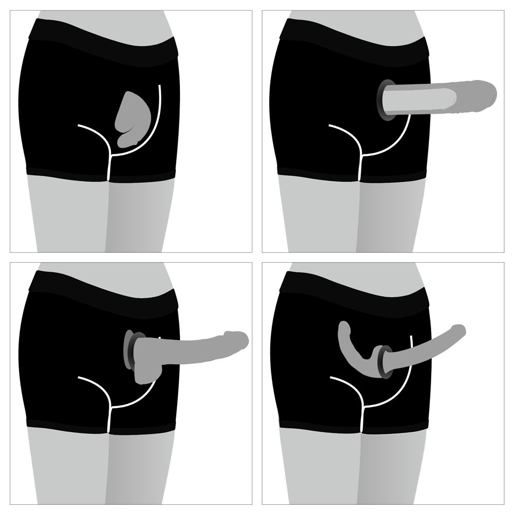 Introducing the "Chic Strap-On shorts" - an innova... Lovetoy - Chic Strap-On Shorts - Black - XS/S photo-5