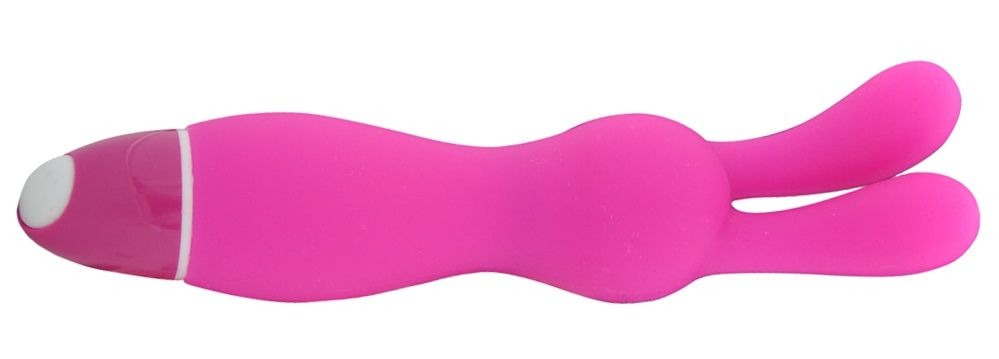 Skin-friendly bunny-shaped vibrator with flexible ears. Sile... Vibe Therapy - Lapin Vibrator - Pink photo-4