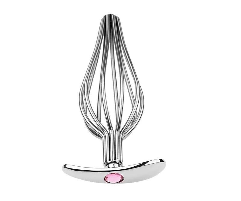 Teasing butt plug with smooth curve shape safe and comfortab... MT - Hollow Anal Plug L - Silver photo-2