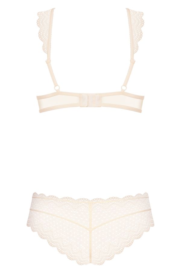 Obsessive - 857-SET-1 內衣2件套裝 - 珍珠色 - S/M 照片-8
