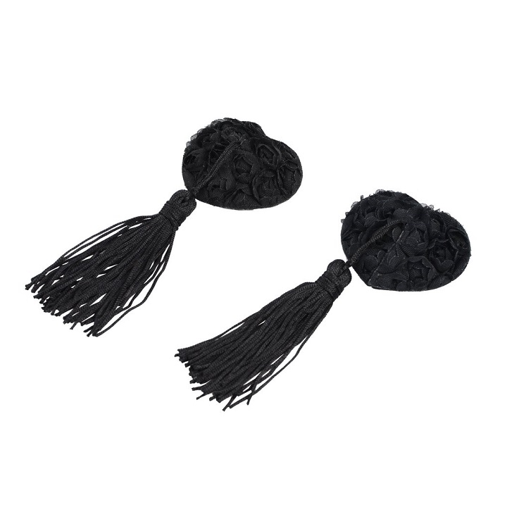 Toynary - SM09 Rose Nipple Covers - Black photo