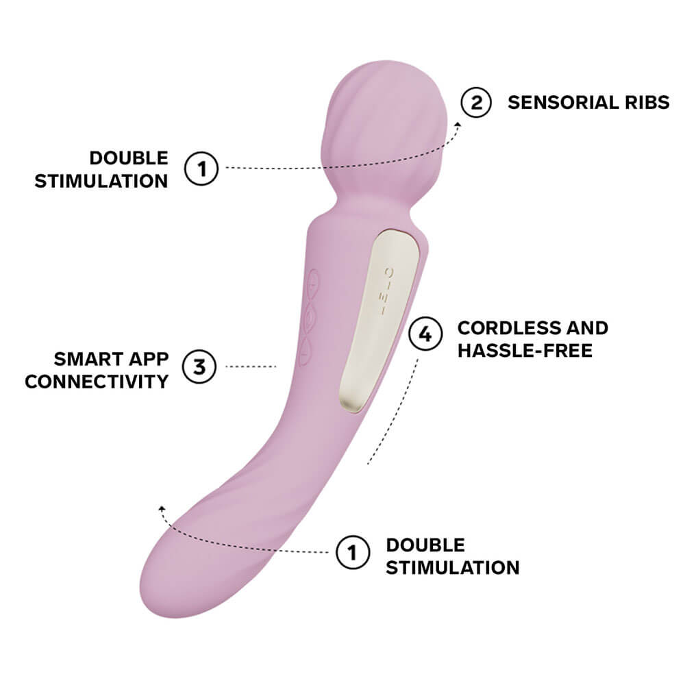 LELO - Switch 双头按摩棒震动器 - 柔雾粉 照片-5