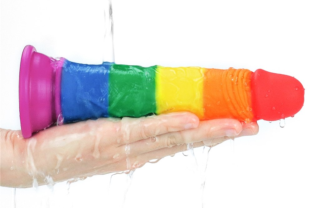 Lovetoy - 7" Prider Dildo - Rainbow photo-10