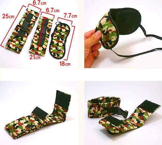 Eye mask × Half Cuffs × Introductory cufflink Introduction 3... A-One - Military Catch Green photo-2