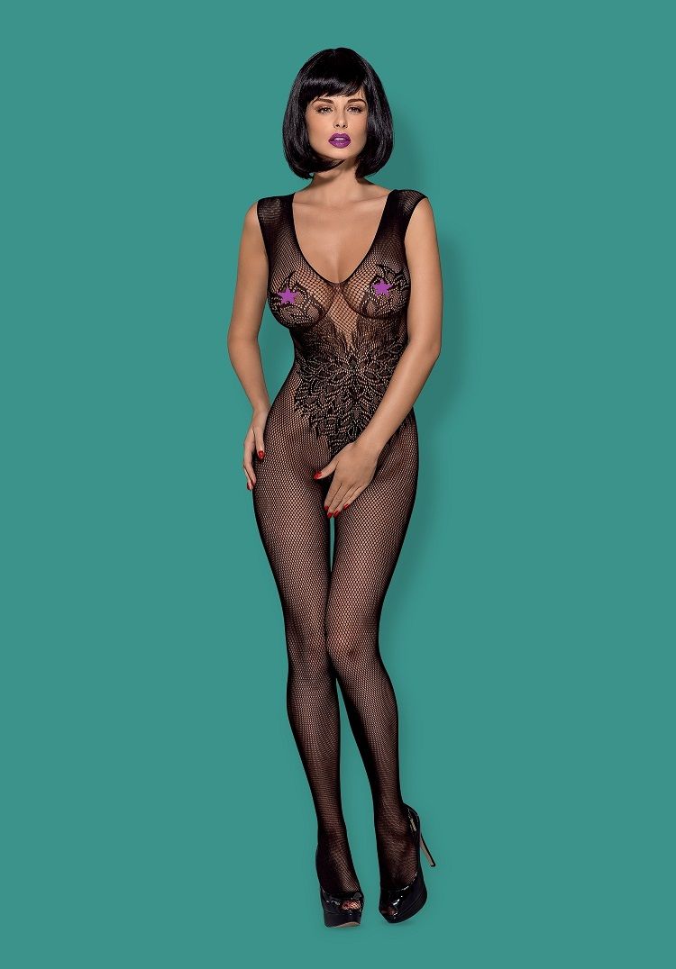 Dangerously in love! Here you are! Spicy details and soft fa... Obsessive - Bodystocking N112 - Black - S/M/L photo-8