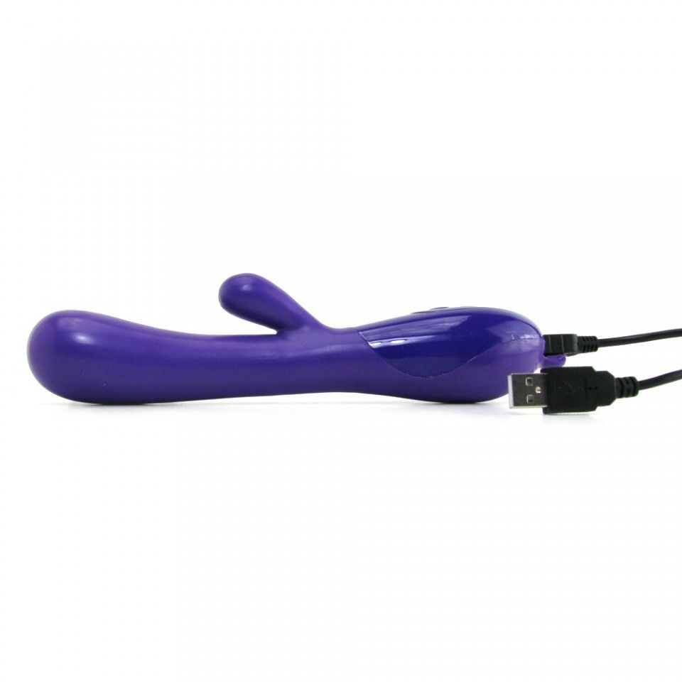 Completely rechargeable, blissfully silky and decadently fun... CEN - Body & Soul Kiss Rubbit Vibrator - Purple photo-4