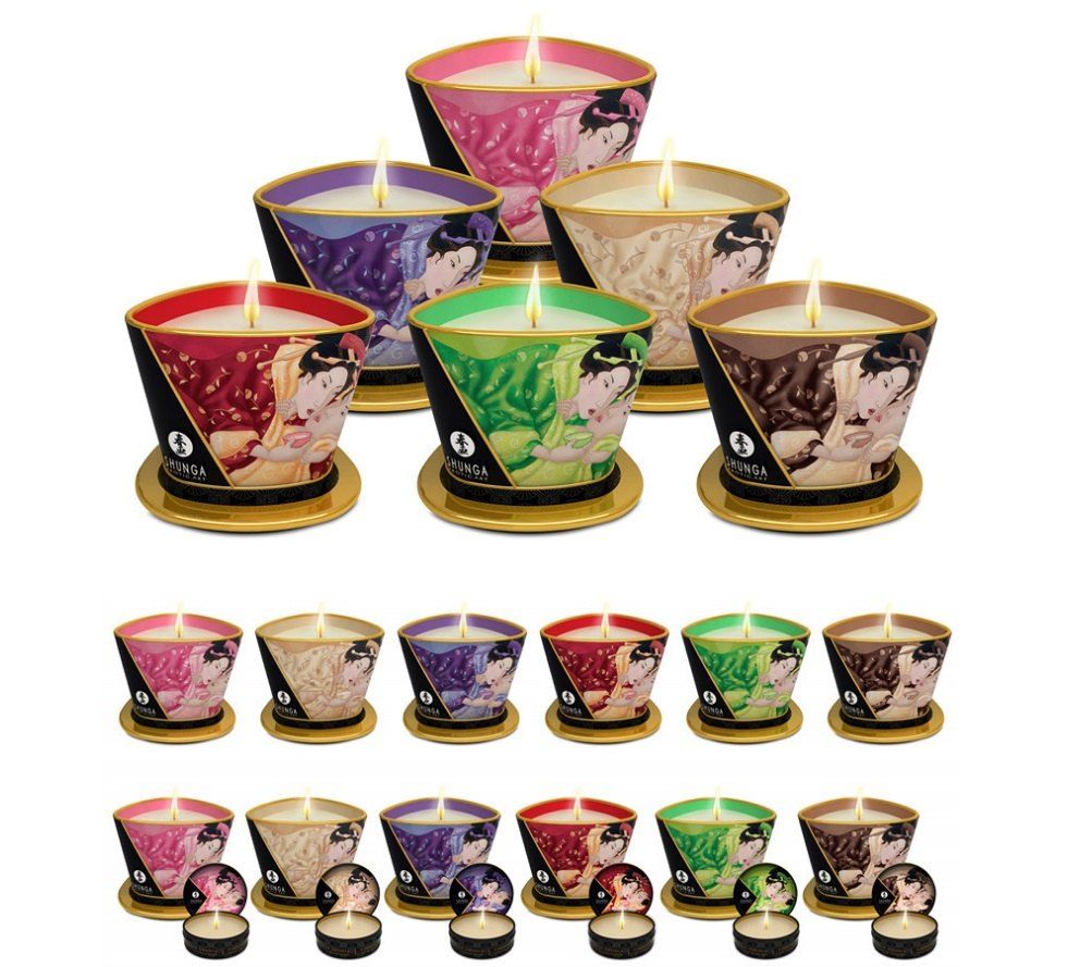 This soy based candle can be used both as an ambiance candle... Shunga - Aphrodisia Massage Candle Rose Petals - 30ml photo-5