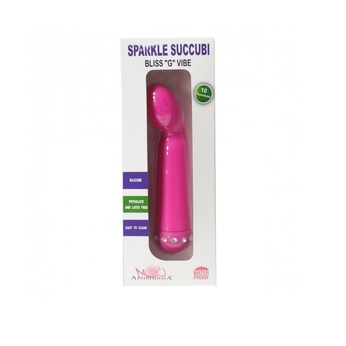 Vibrator Material: Silicone+Crystal, Phthalate and Latex... Aphrodisia - Sparkle Succubi Bliss G Vibe - Pink photo-3