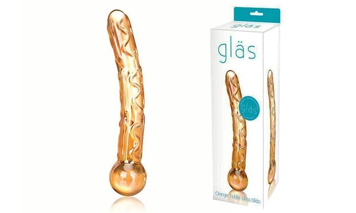 Glas - Orange Tickler Glass Dildo photo-9
