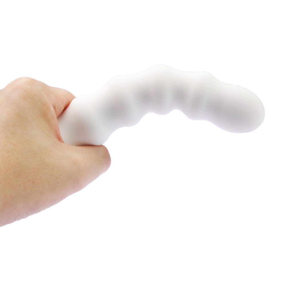 Flexible Kneekne can be bent!
A mesh of silicone material wi... A-One - Medish L Hoop Vibrator - White photo-4
