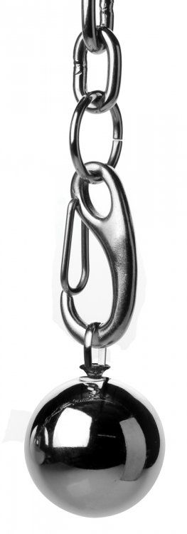 Test your limits with a unique ball stretcher and two 8 ounc... Master Series - Heavy Hitch Ball Stretcher Hook w Weights - Silver photo-2