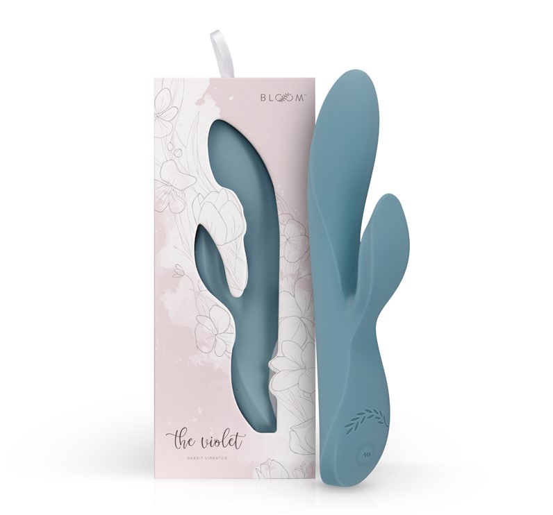 The Violet is a stylish rabbit vibrator from the elegant Blo... Bloom - Violet Rabbit Vibrator - Blue photo-12
