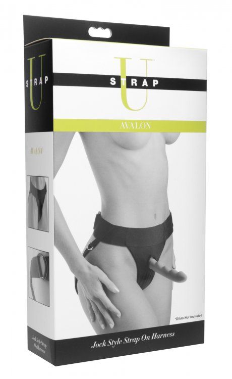 Couture and comfort collide with the uniquely designed Avalo... Strap U - Avalon Jock Style Harness - Black photo-5