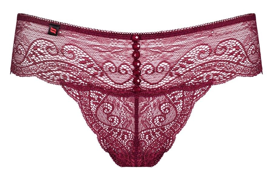 Lacy Miamor thong in a new, super feminine colour? It’s your... Obsessive - Miamor Thong - Ruby - S/M photo-7