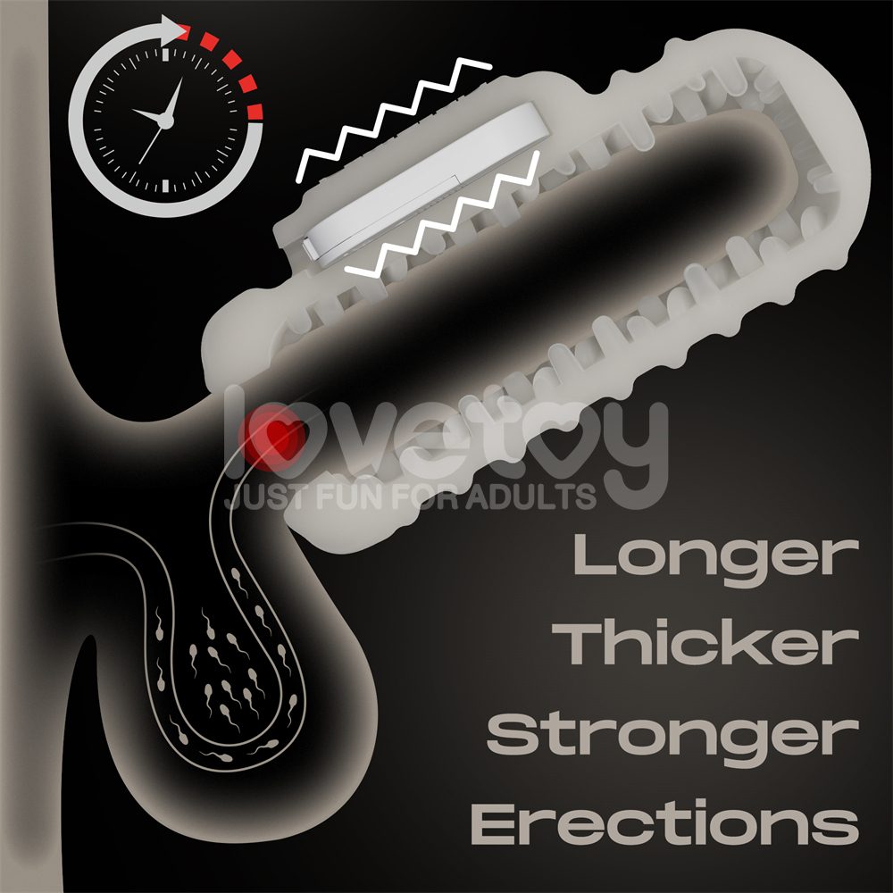 Discover ultimate pleasure and versatility with the Lovetoy ... Lovetoy - Knights Ring Vibro 2in1 Sleeve - Wavy photo-11