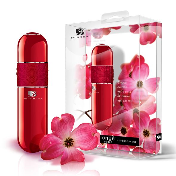 B3 Onye Fleur is a celebration of Beauty & Sensuality, lovin... Big Teaze Toys - B3 Onye Fleur Vibro Bullet - Red photo-3