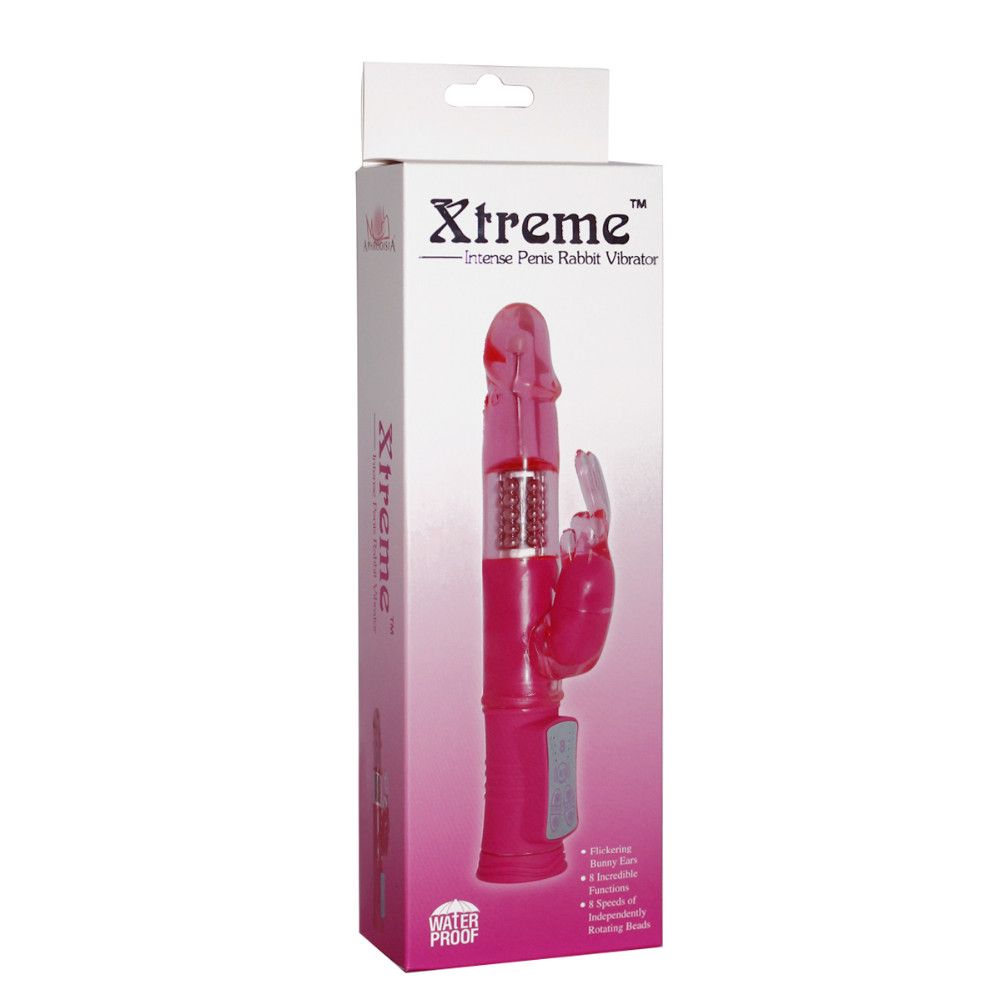 7 vibration levels and 7 rotation levels for 49+ combina... Aphrodisia - Intense Penis Rabbit Vibrator - Pink photo-3