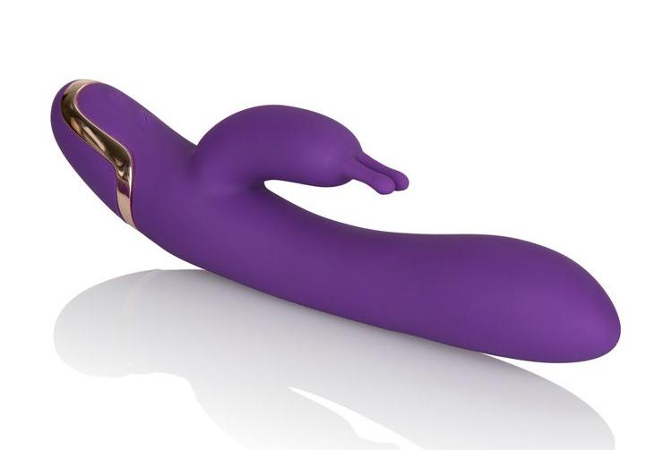 The essence of elegance - this silky soft silicone massager ... CEN - Entice Isabella Rabbit Vibrator - Purple photo-5