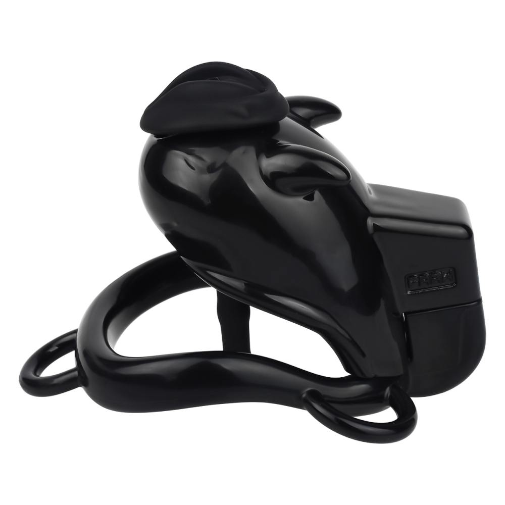 Material: Resin
Cage high: 26mm
Cage length: 56mm &nb... FAAK - Resin Pig Chastity Cage w Catheter - Black photo-6