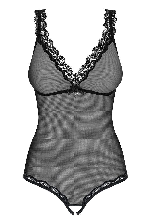 Here it is – frivolous teddy which wants to make your spicy ... Obsessive - 839-TED-1 teddy - Black - L/XL photo-7