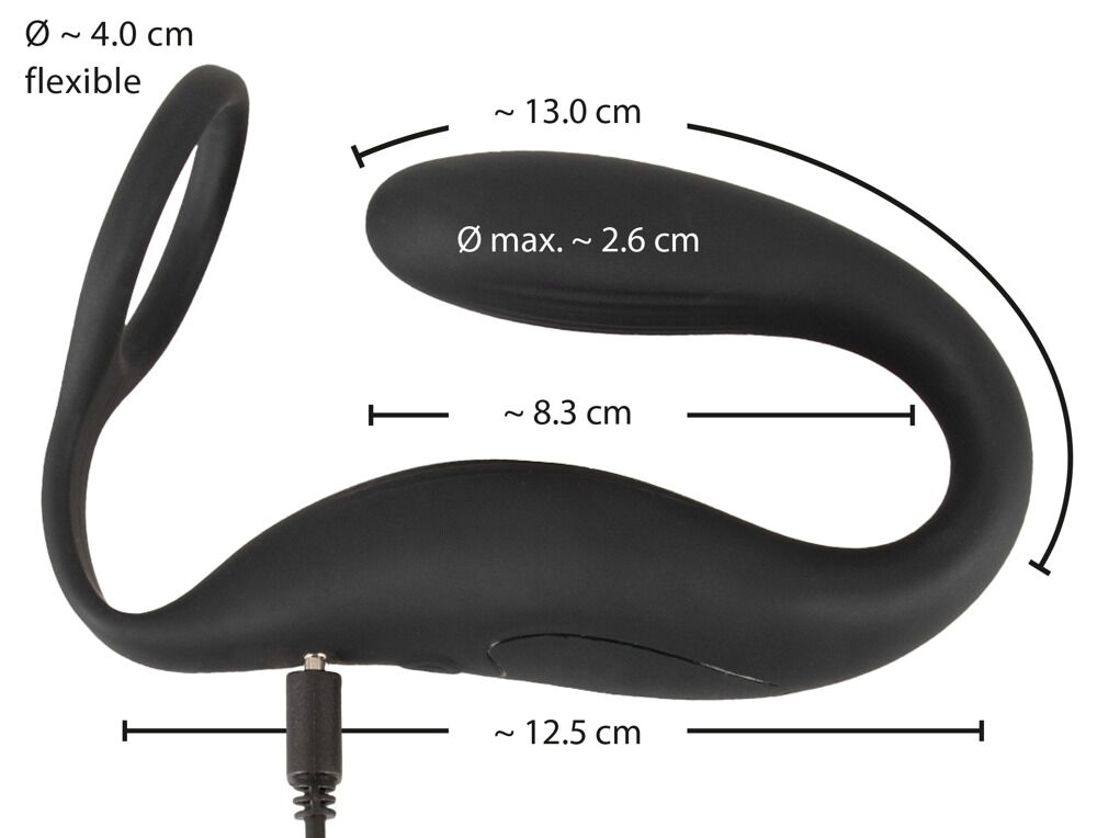 The Cock ring with RC butt plug from Black Velvets combines ... Black Velvets - Cock Ring w Vibro Plug photo-10