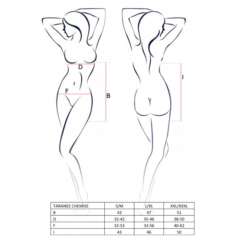 Passion - Taranee Chemise - Black - XXL/XXXL photo-3