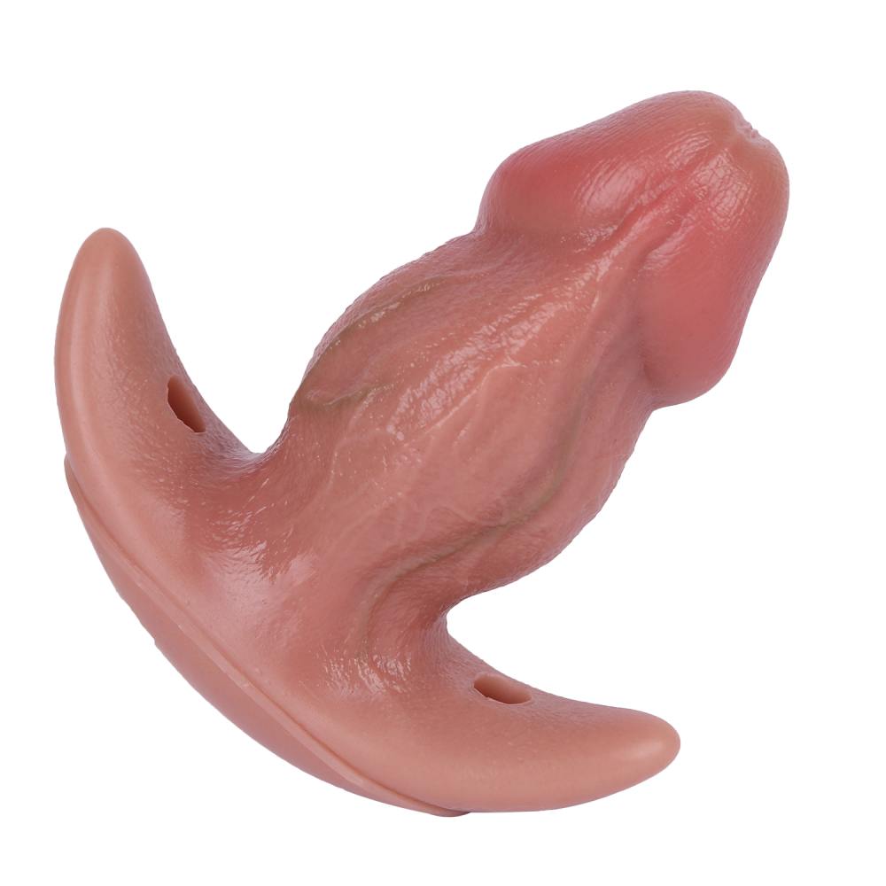 Material: liquid silicone
Intotal L: 14.9cm
Base width: 14.... FAAK - Realistic Anal Plug w Belt - Flesh photo-6