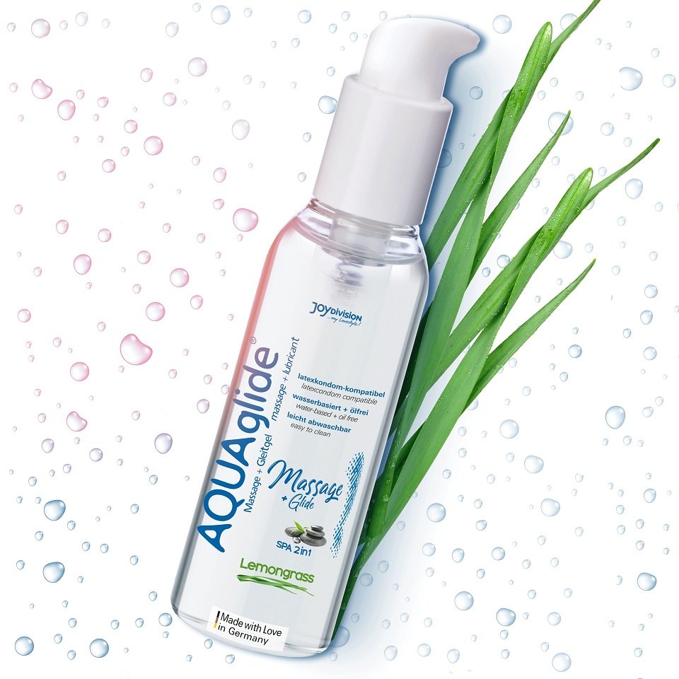 AQUAglide - Lemongrass 柠檬草味二合一按摩润滑剂 - 200ml 照片-2