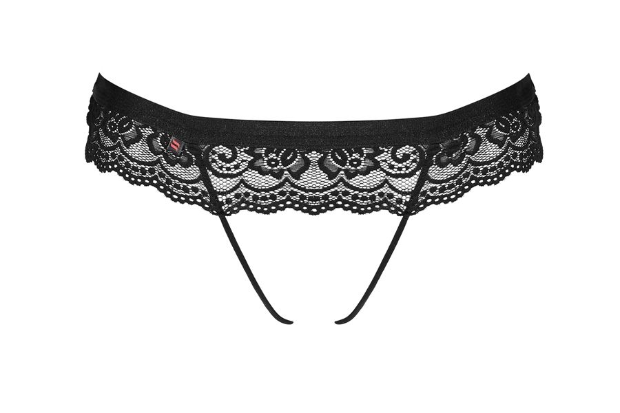 How does it work? When you open the box and look inside… you... Obsessive - 854-PAC-1 Crotchless Panties - Black - L/XL photo-7