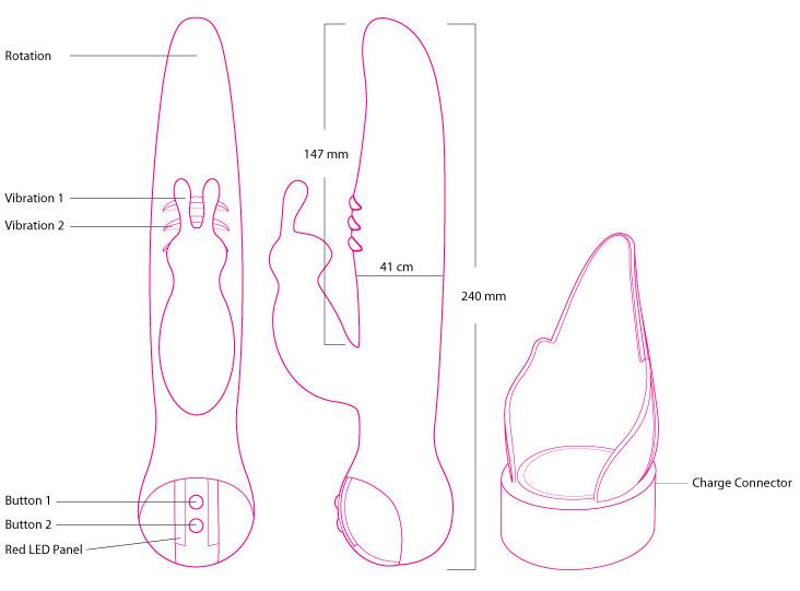 With a powerful vibration and strong rotation similar to the... Swan - Adore Petiti Beauty Vibrator - Pink photo-6