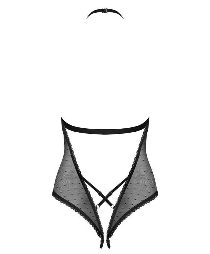Obsessive - Mauress Crotchless Teddy - Black - S/M photo-8