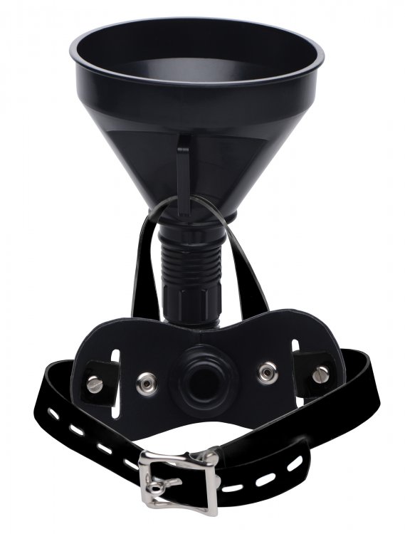 The name says it all! Pour the liquid of your choice down yo... Master Series - Latrine Extreme Funnel Gag - Black photo-5