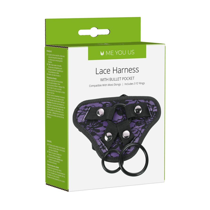A lace strapon adjustable harness is a strapon that fits to ... Me You Us - Adjustable Harness - Purple photo-3
