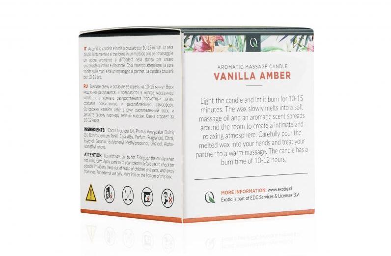 Enjoy or give a lovely massage with this Exotiq massage cand... Exotiq - Massage Candle Vanilla Amber - 60g photo-5
