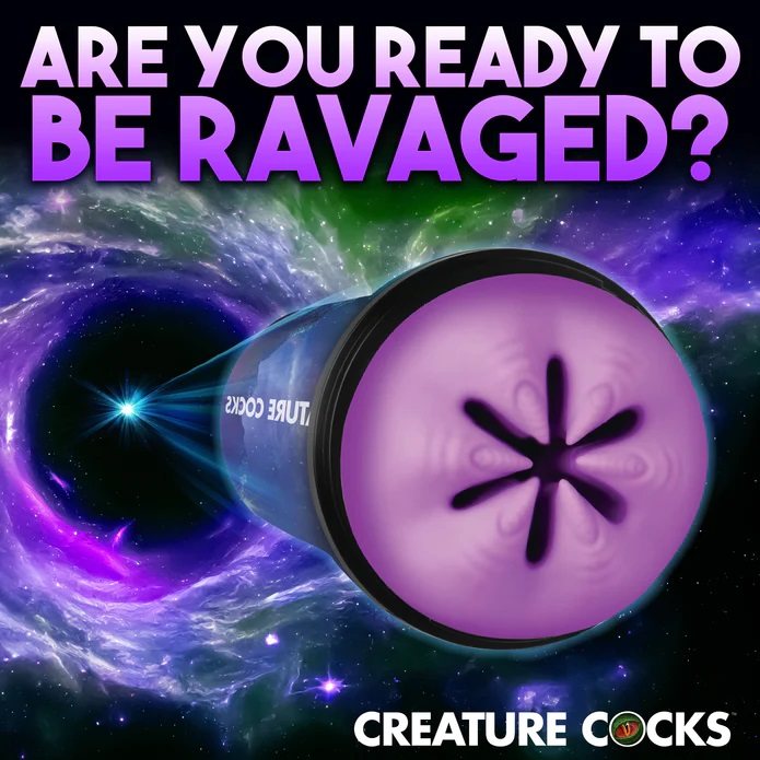 Get caught in a wormhole with this frighteningly hot alien s... Creature Cocks - Wormhole Alien Stroker photo-4