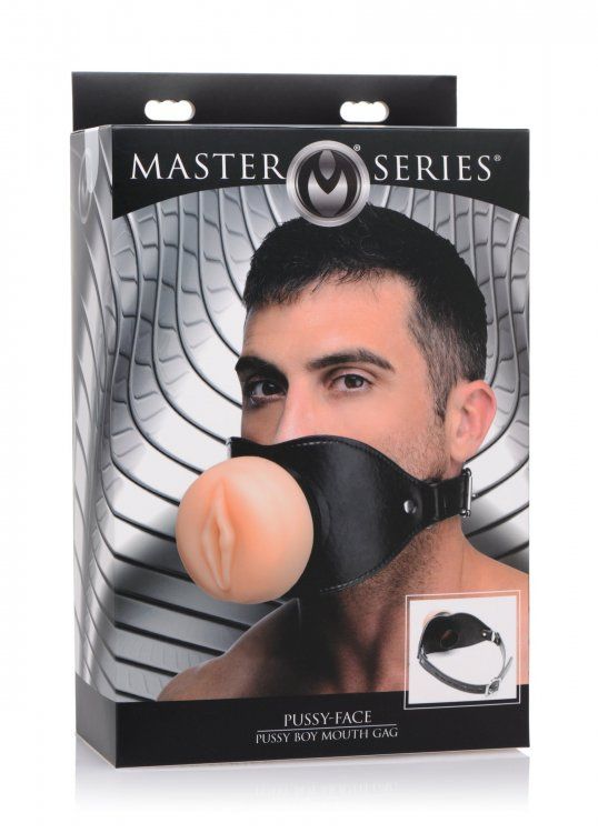 This open-mouth gag will turn your partners face into a vulv... Master Series - Pussy Face Oral Sex Mouth Gag - Black photo-6