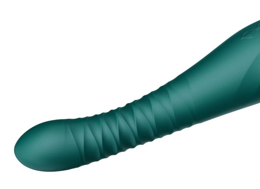 KING applies ZALO's breakthrough PowerThrust technology, org... Zalo - King APP Thrusting Vibrator - Turquoise Green photo-6