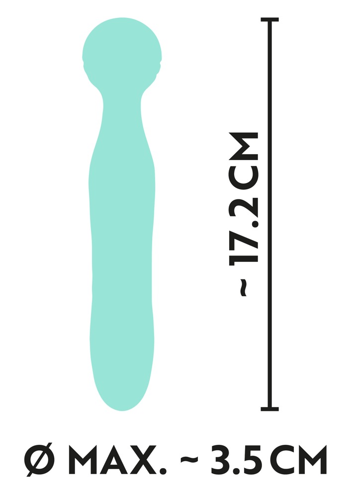 The small massager for a handbag!
Green mini vibrator with a... Cuties - Flexible Head Mini Vibrator - Green photo-7