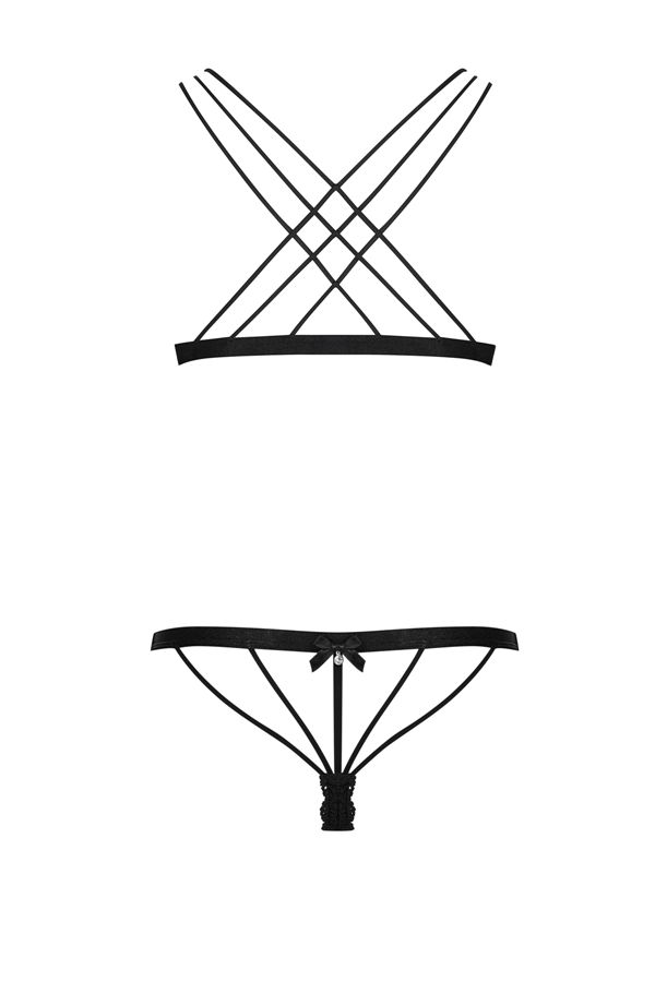 Obsessive - 854-SET-1 Set 2 pcs - Black - S/M photo