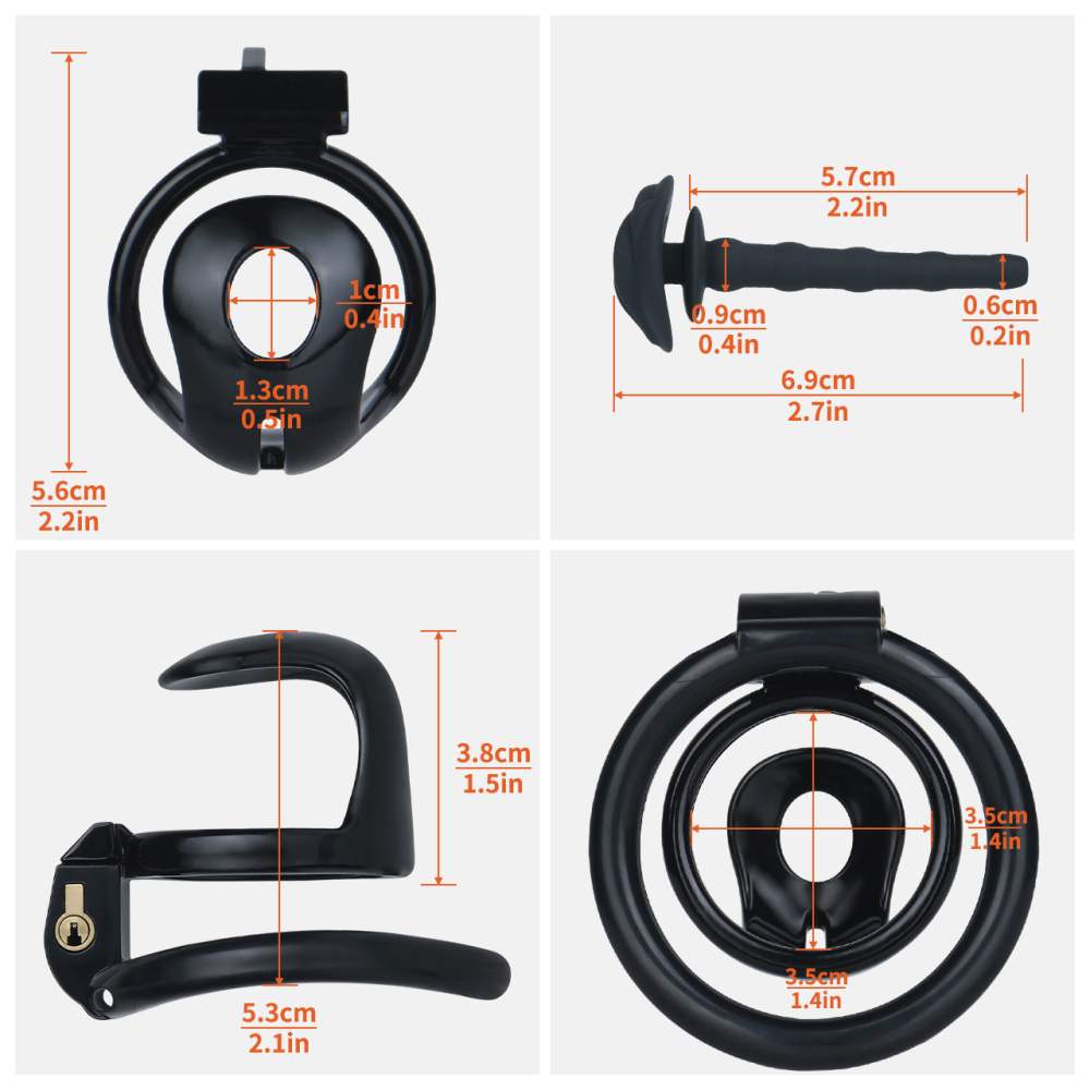 FAAK - Resin Chastity Cage w Catheter & Belt photo-17