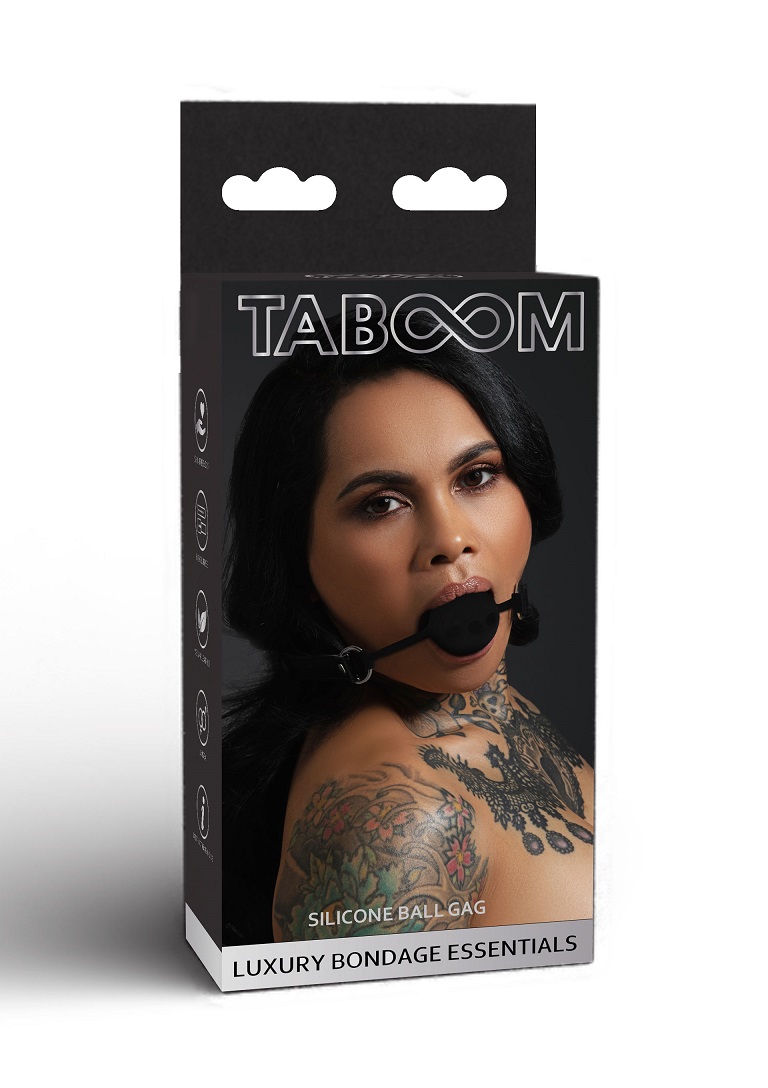 This ball gag is made of silicone and vegan leather and is l... Taboom - Silicone Ball Gag photo-5