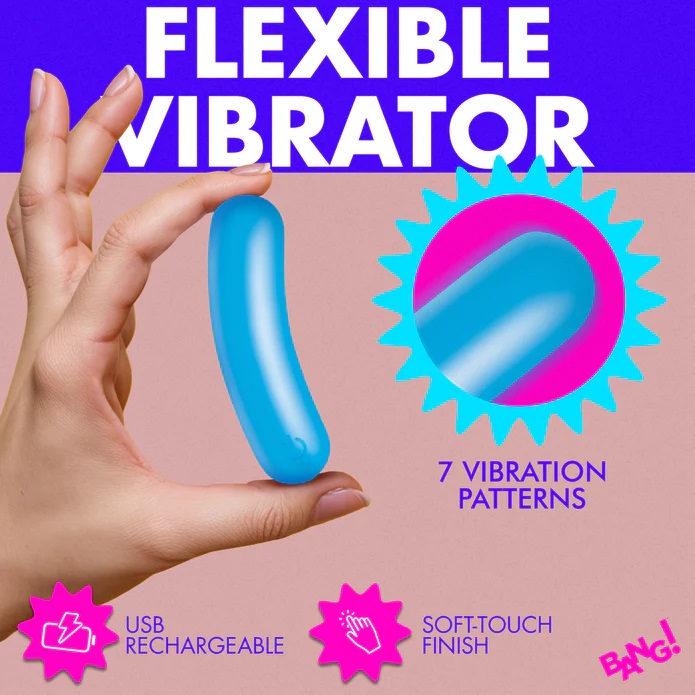 Say hello to the Flexible Silicone Bullet, the vibrator that... Bang! - Flexible Bullet - Blue photo-2