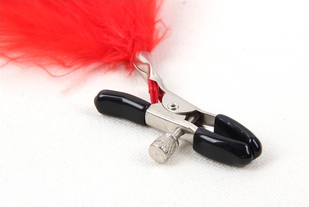 Ohyeah - Feather Nipple Clips - Red photo-2